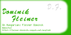 dominik fleiner business card